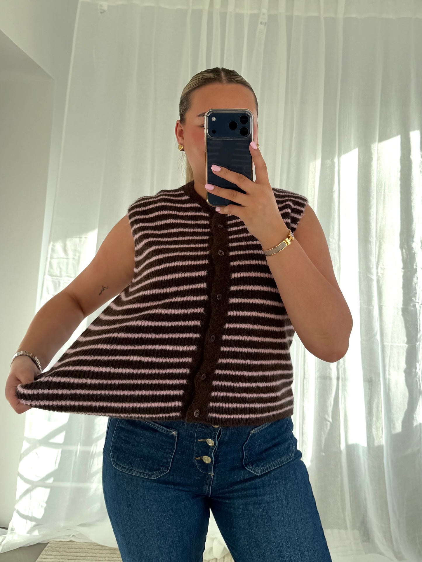 Ciccy Cardigan in Braun Rosa