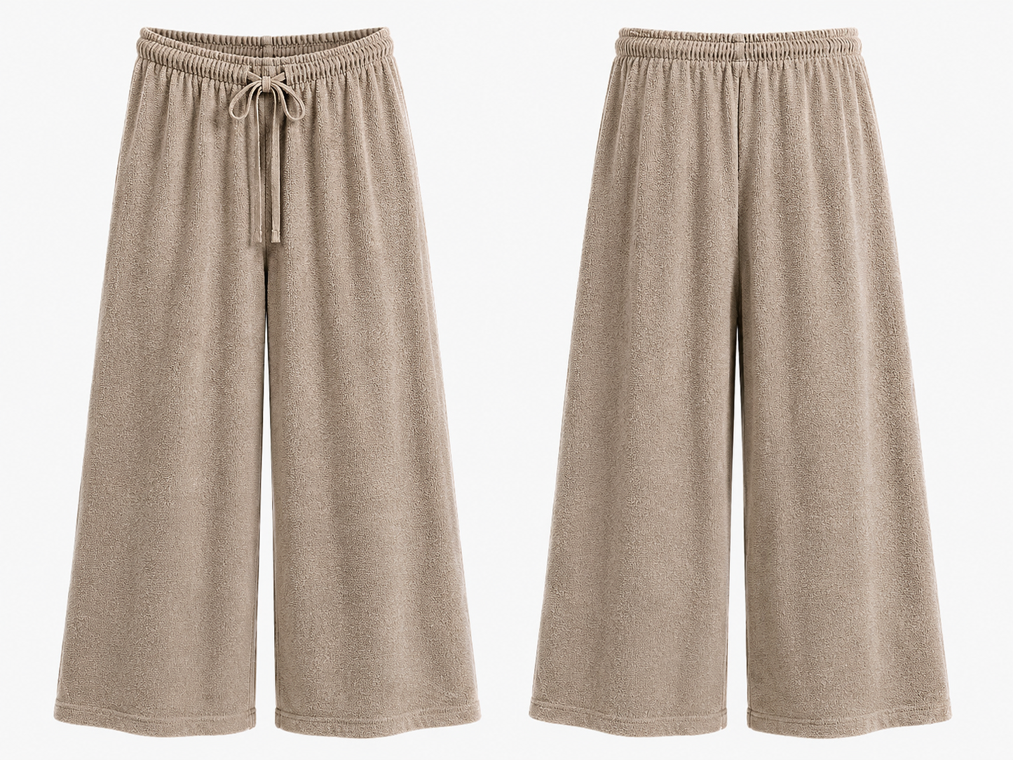 Frottee Hose Mila taupe