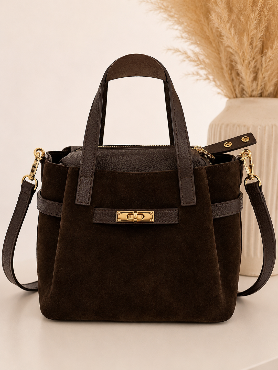 Wildleder Handtasche Charlotte