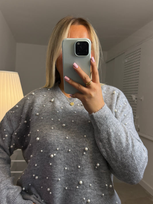 Pullover Perli Grau