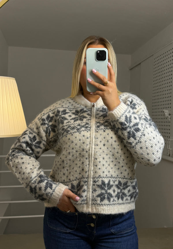 Cardigan Snow in Creme Weiß