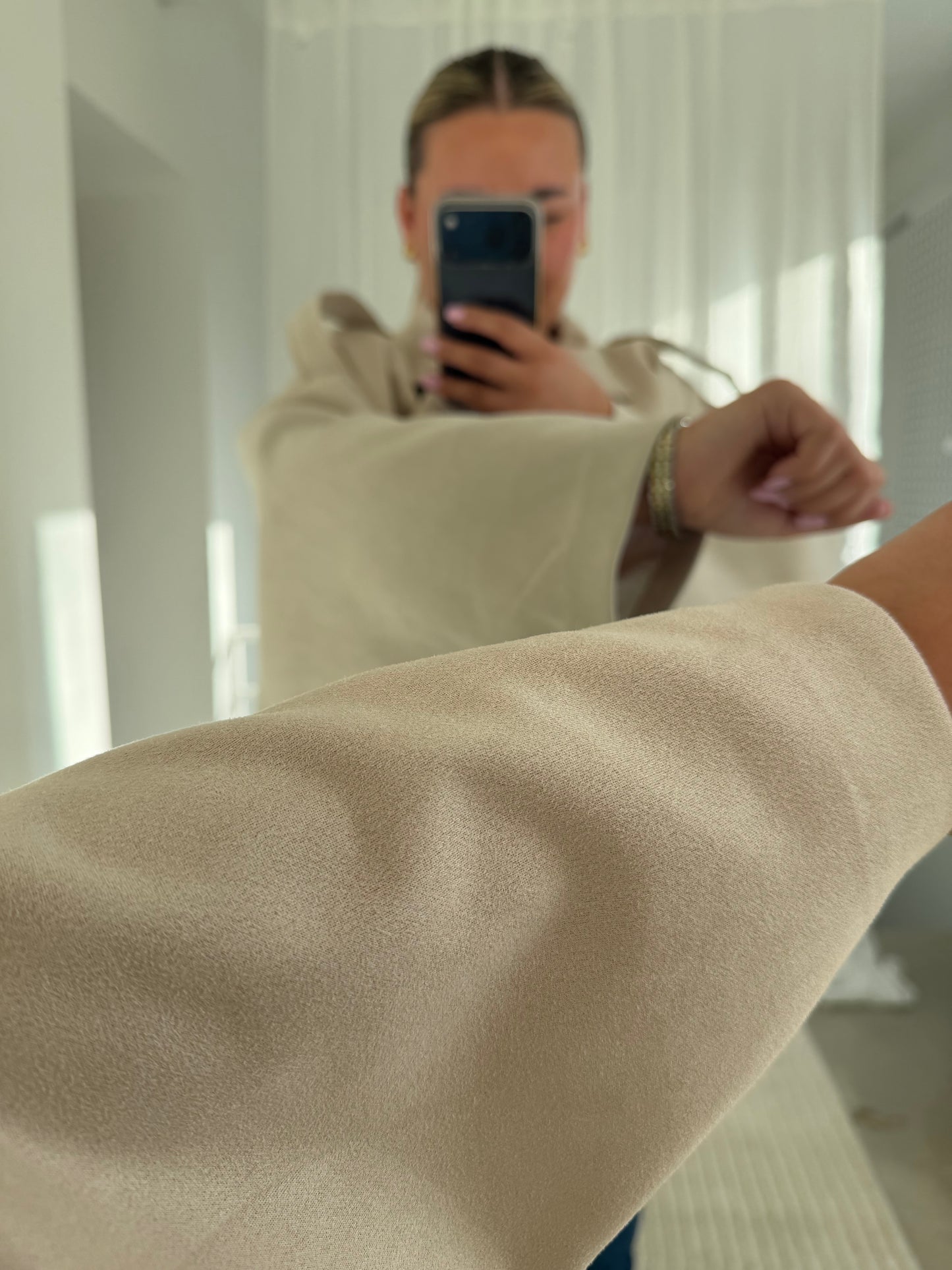 Wildleder Jacke in Beige