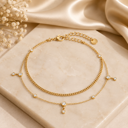 Fusskettchen Lauri in Gold