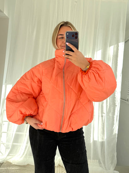 Pufferjacke in Orange