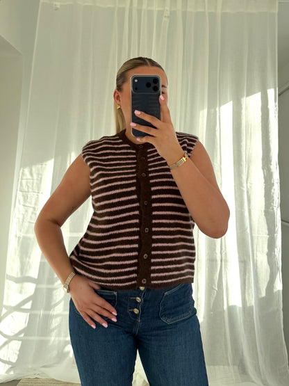 Ciccy Cardigan in Braun Rosa