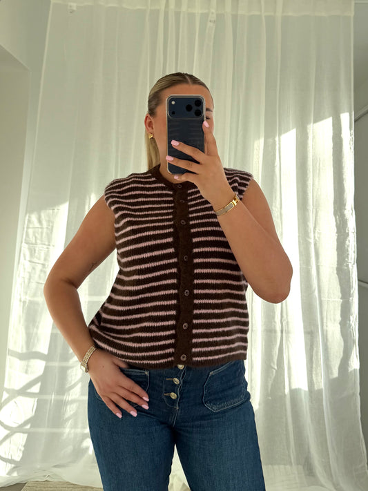 Ciccy Cardigan in Braun Rosa