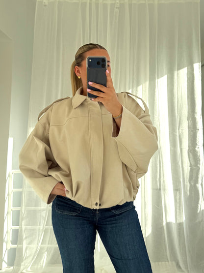 Wildleder Jacke in Beige