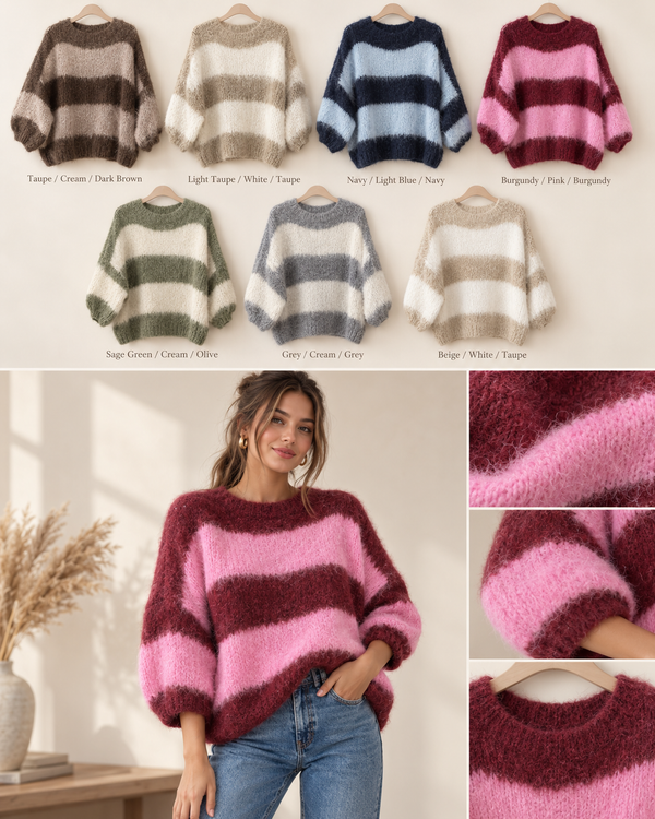 Cloud Strip Pullover - versch. Farben