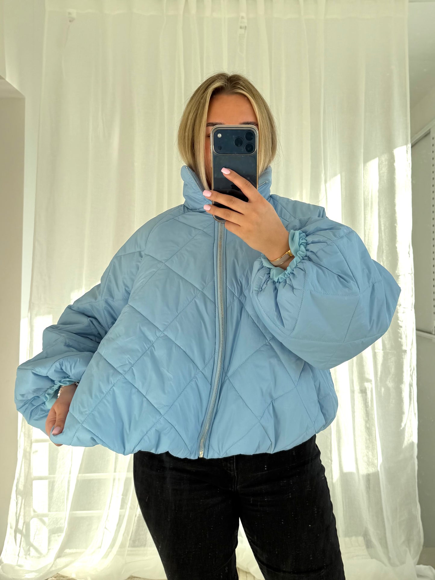 Pufferjacke in Blau