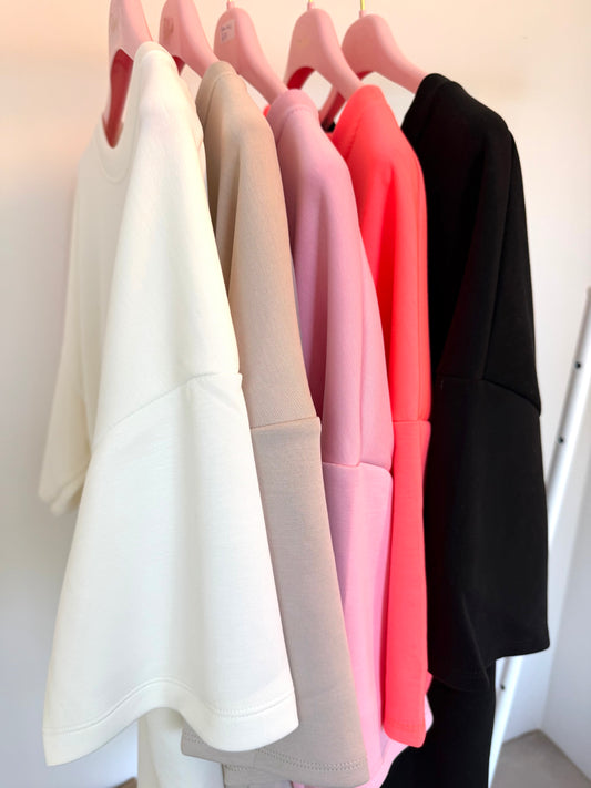 Butterstoff Oversize Tshirt - versch. Farben