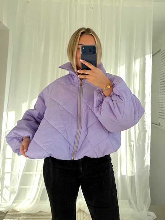 Pufferjacke in Flieder