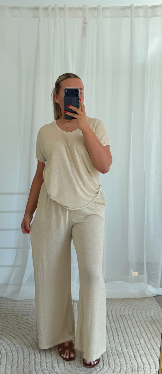 Glitzi Hose in Creme / Gold