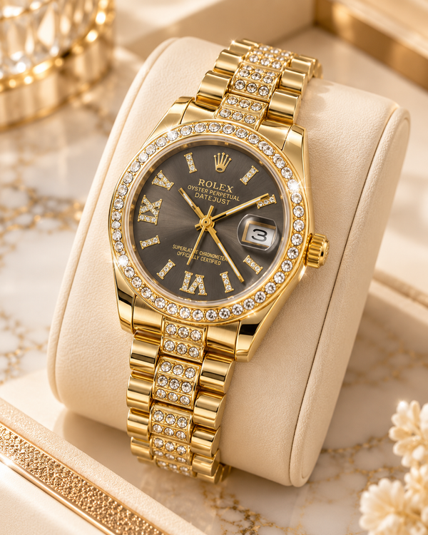 Roli Dunkel Grau Gold 36MM