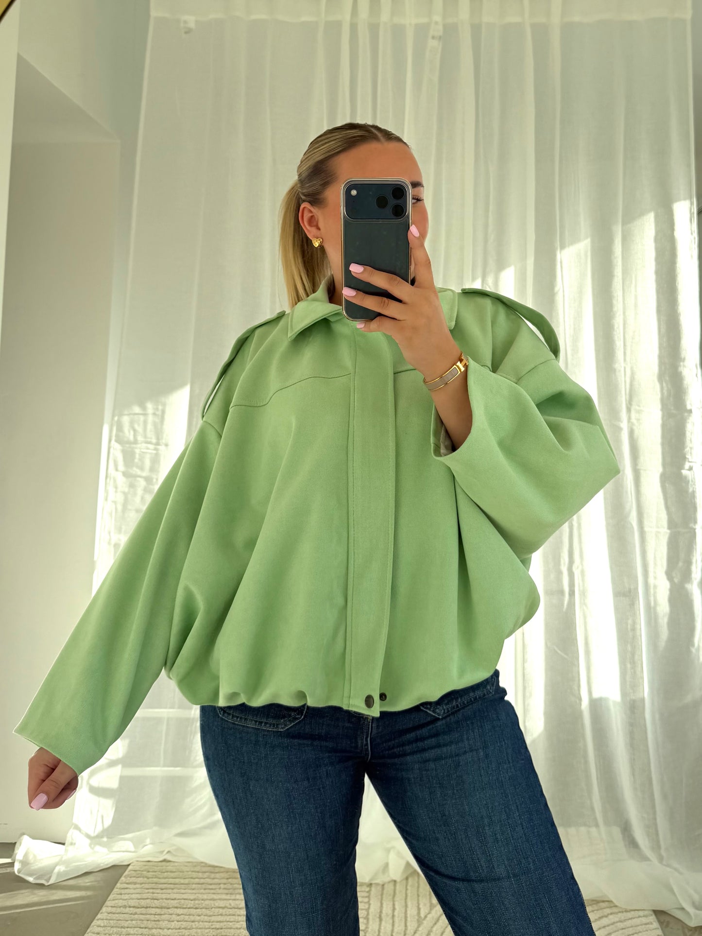 Wildleder Jacke in Mint