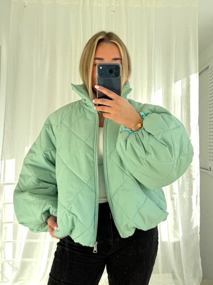 Pufferjacke in Mint