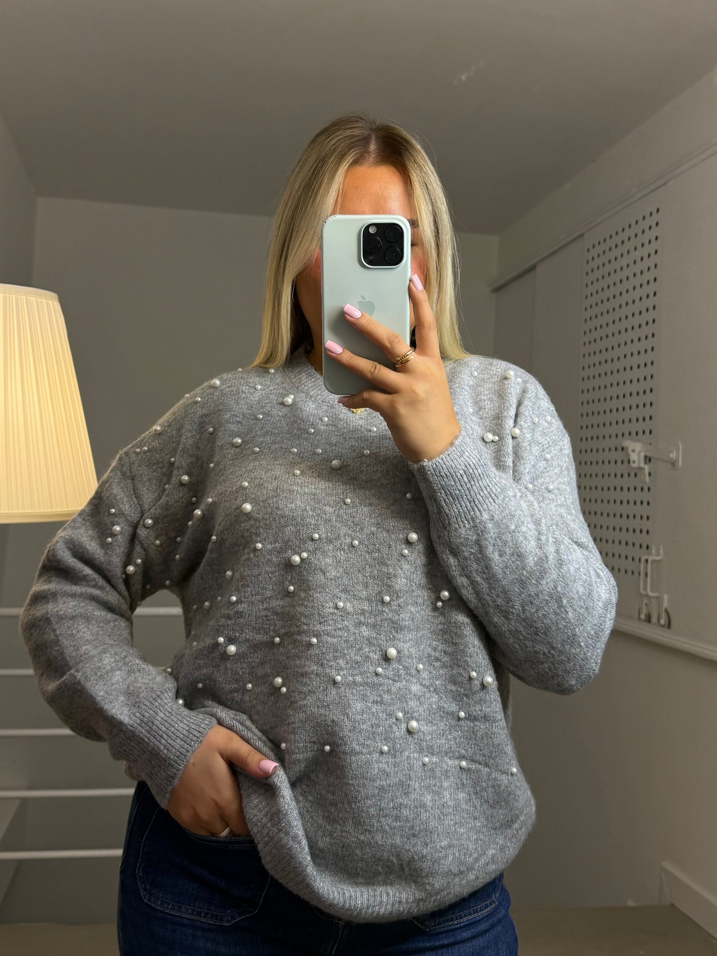 Pullover Perli Grau