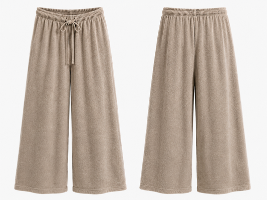 Frottee Hose Mila taupe