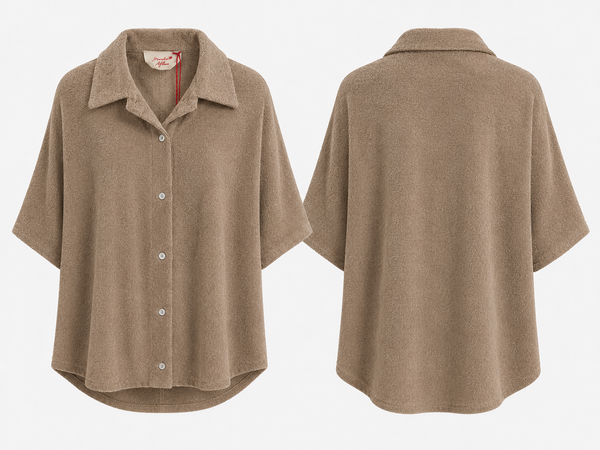 Frottee Bluse Mila Braun