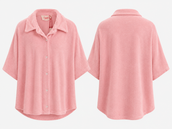 Frottee Bluse Mila rosa