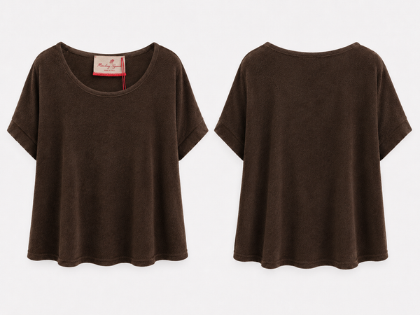 Shirt Frottee Mila braun