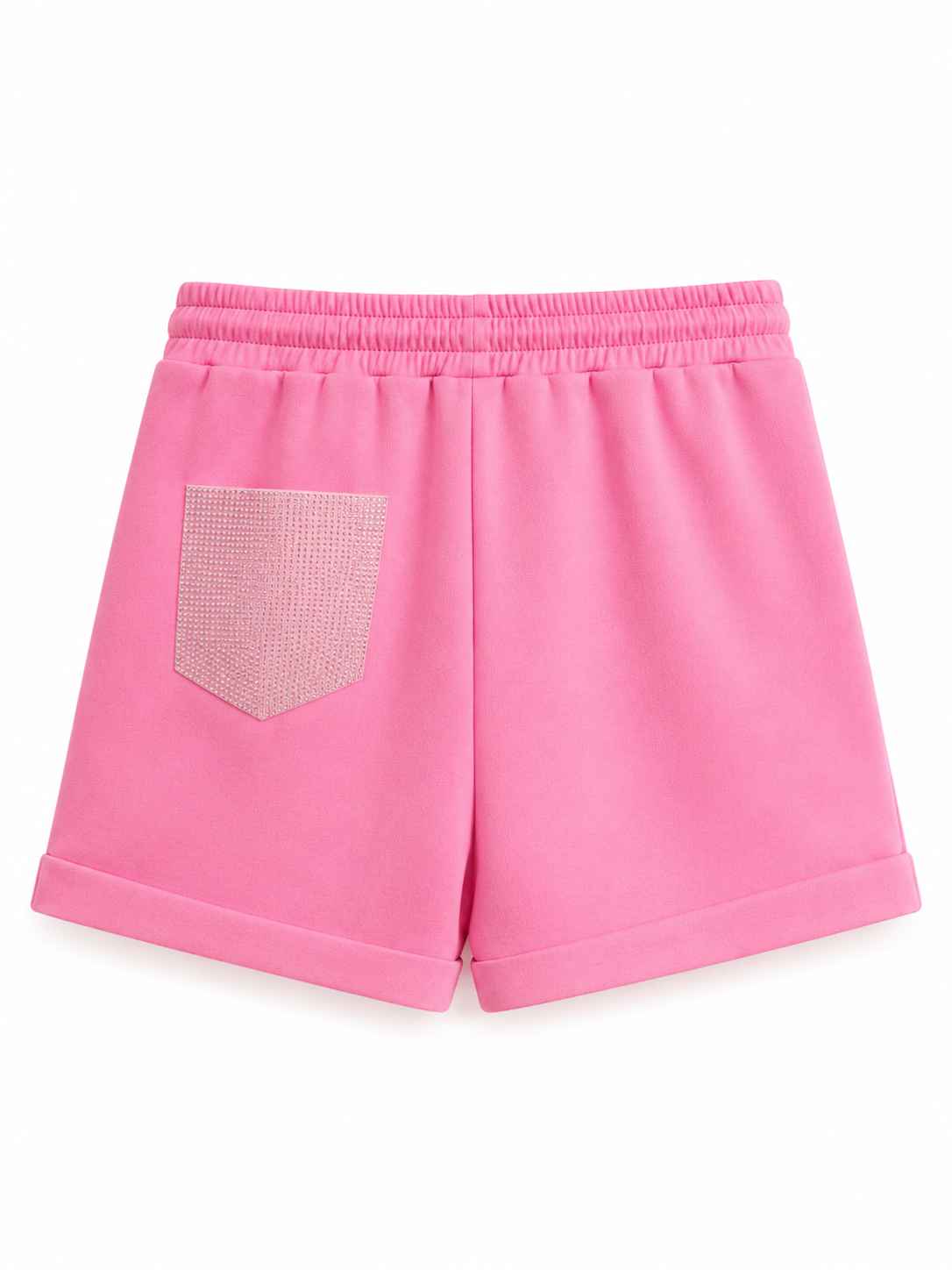 Pinkes Zweiteiler-Set mit Strass-Tasche