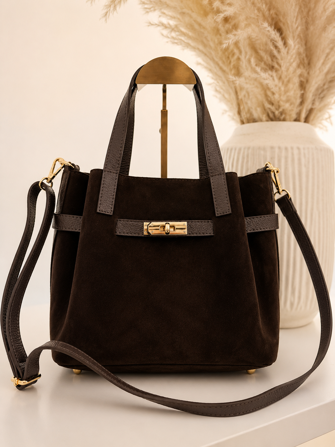 Wildleder Handtasche Charlotte