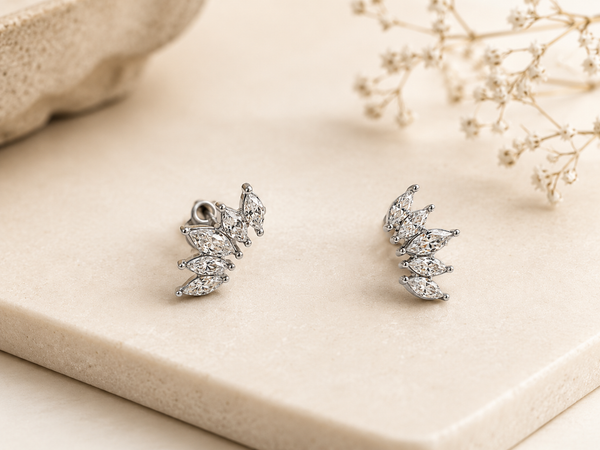 Leaf Sparkle Ohrstecker