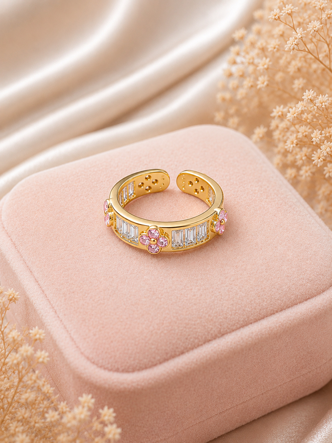 Rosé Blossom Ring