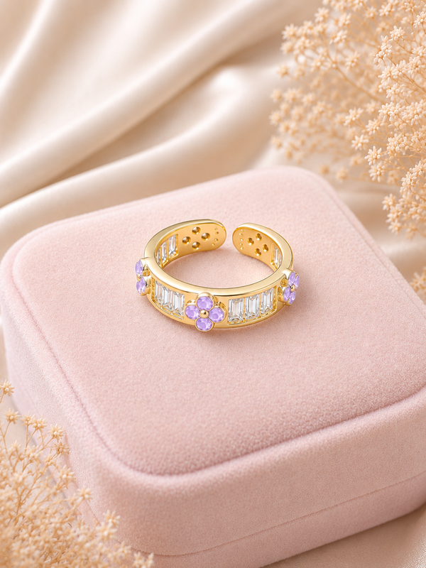 Lila Blossom Ring
