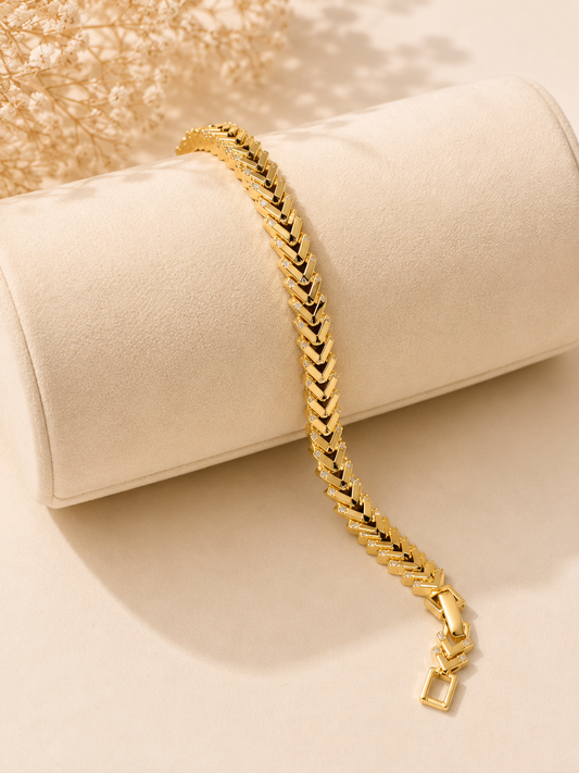 Goldenes Chevron Armband