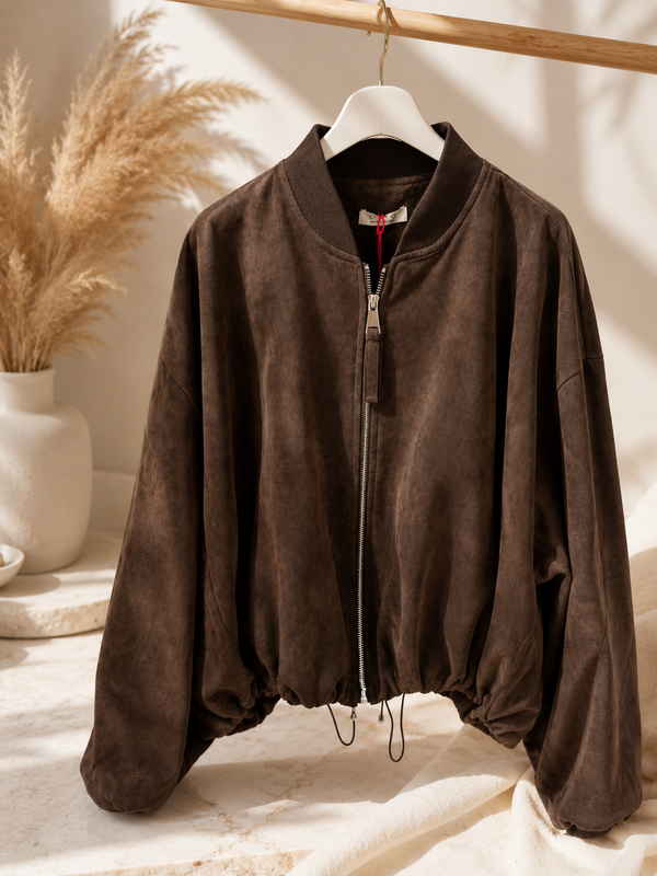 Chocolate Wildleder Bomberjacke
