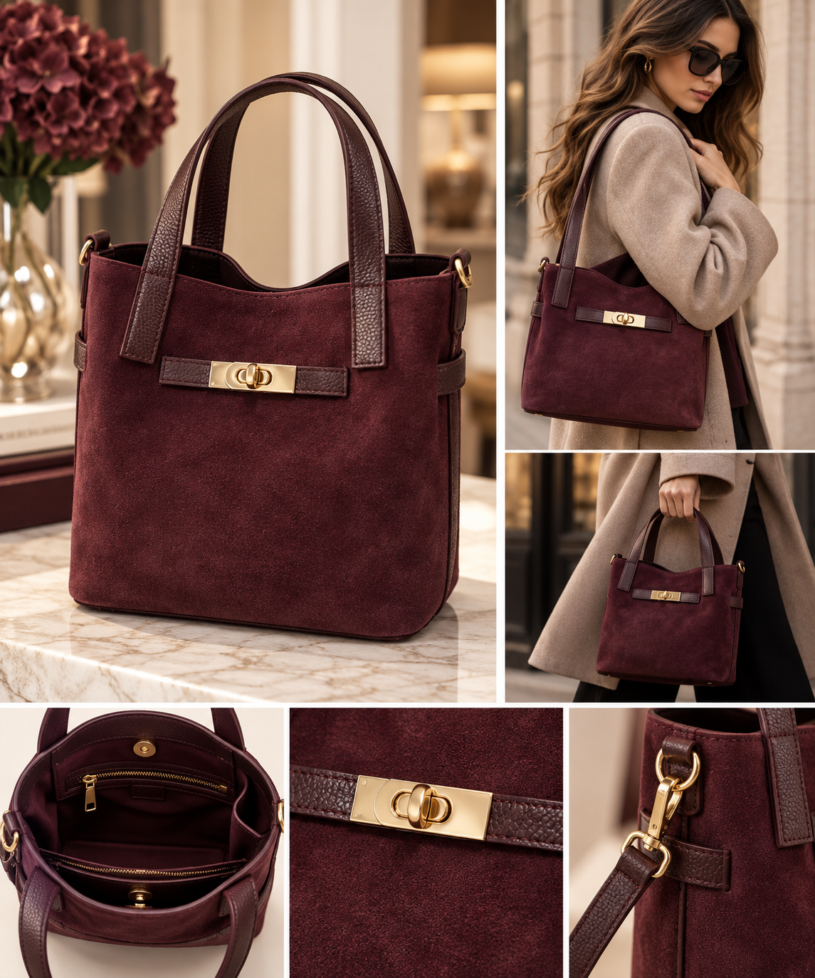 Nina Wildledertasche