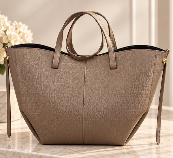 Handtasche Palloma Leder Taupe
